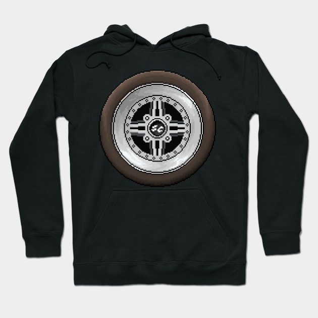 Pixelart Wheel Hoodie by retsbor10@comcast.net